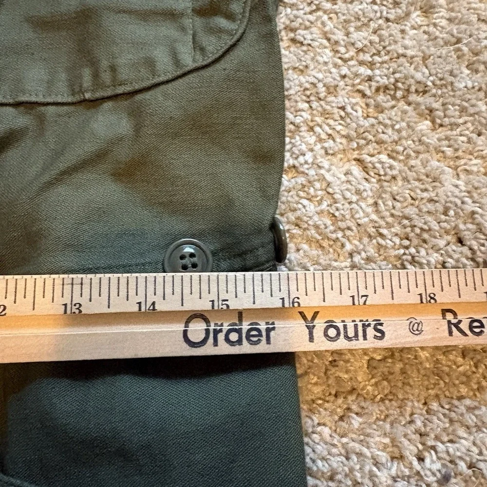 US Military Army OD Green 100% Cotton Sateen Coveralls Size Small 1982